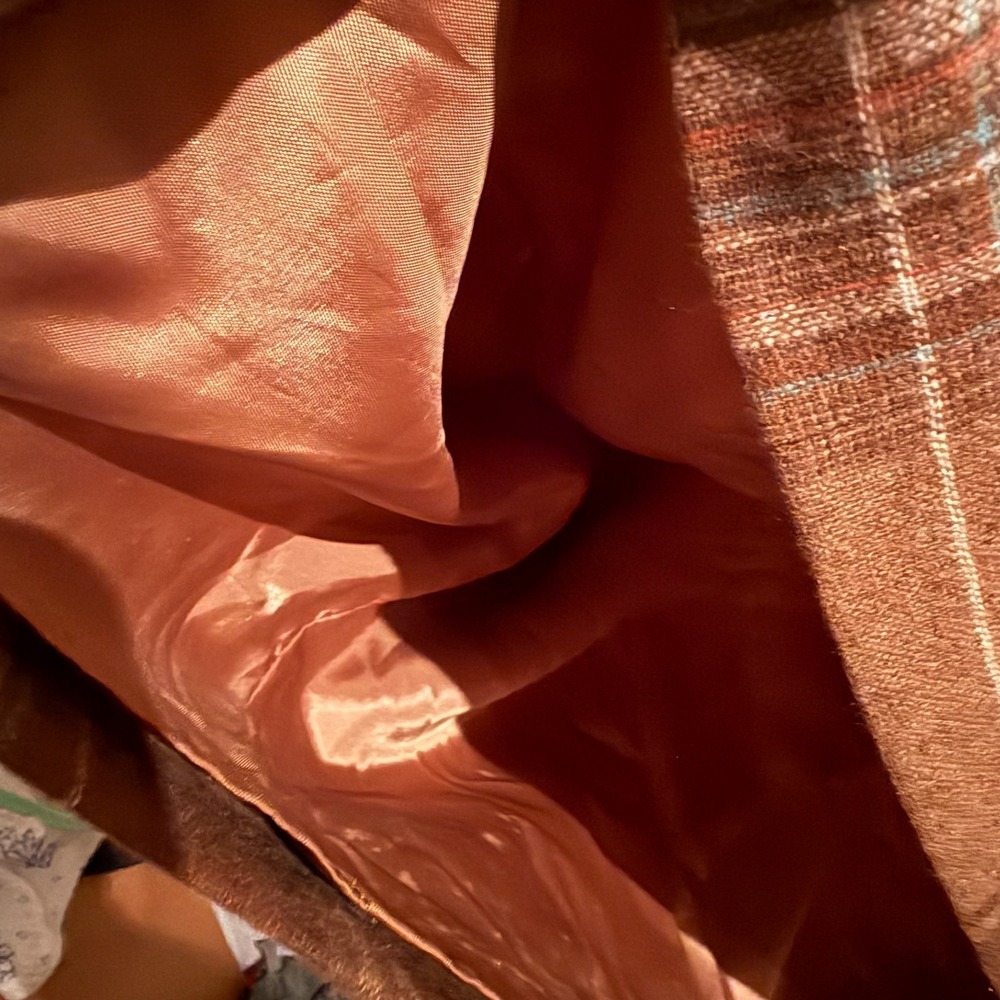 Vintage Pendleton Skirt Womens 10 Natural Wool Plaid A Line Brown Cottagecore - Picture 6 of 7